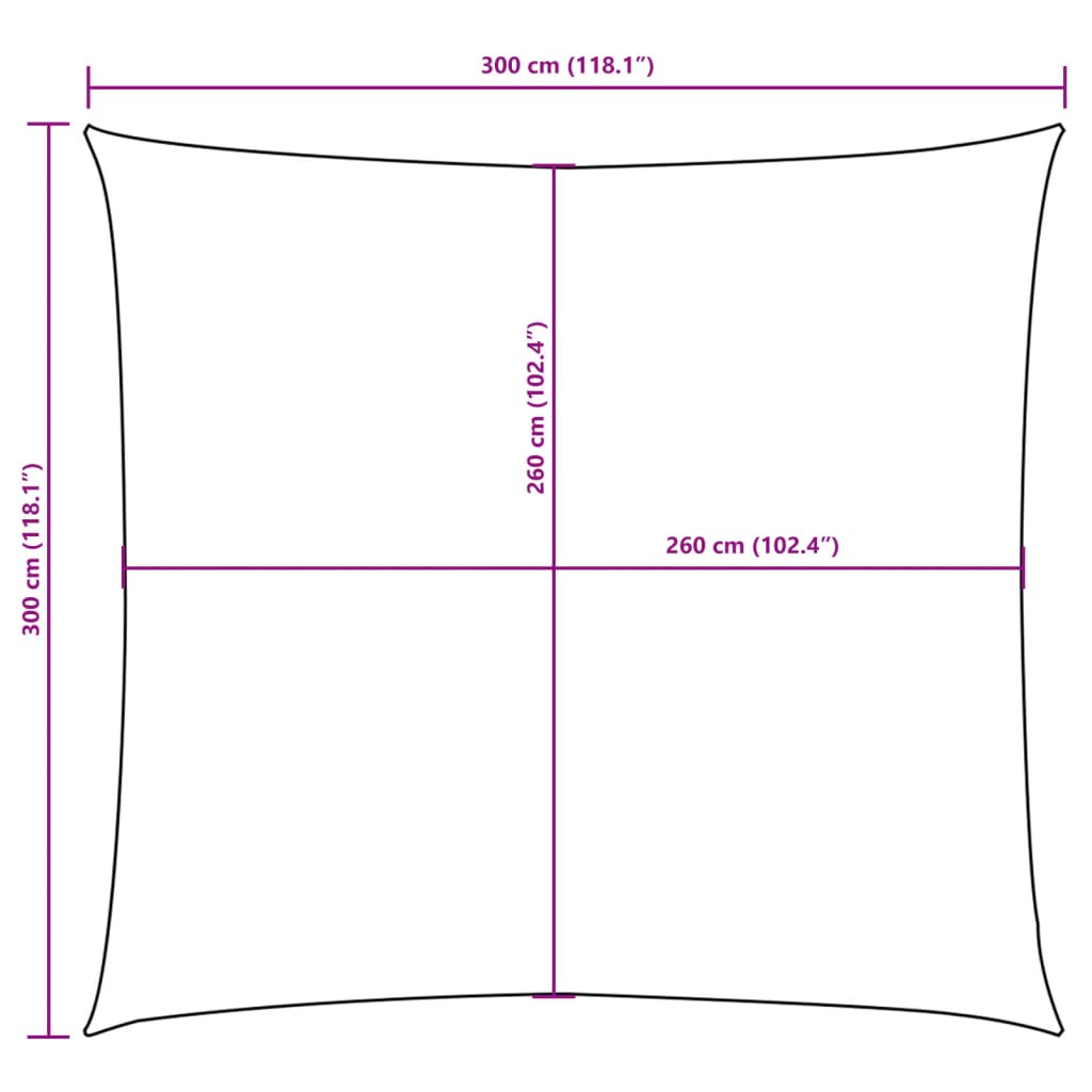 Zonnescherm vierkant 3x3 m oxford stof donkergroen