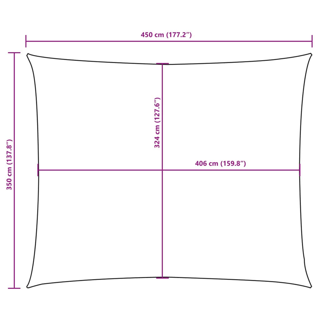 Zonnescherm rechthoekig 3,5x4,5 m oxford stof donkergroen