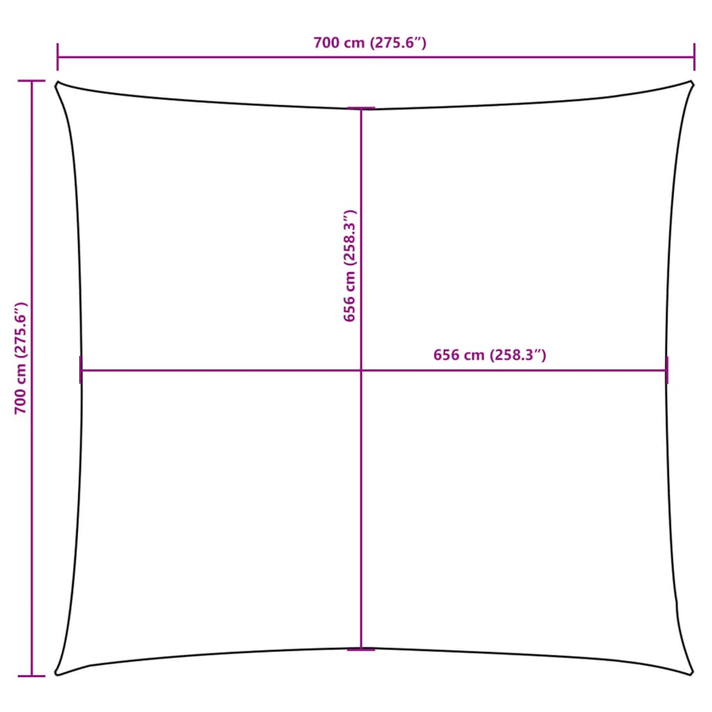 Zonnescherm vierkant 7x7 m oxford stof zwart