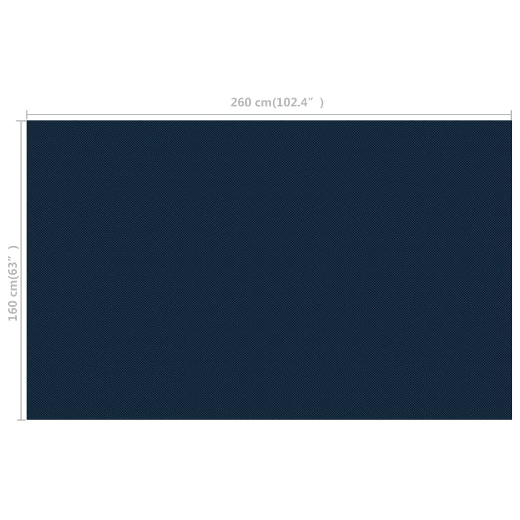 Zwembadfolie solar drijvend 260x160 cm PE zwart en blauw