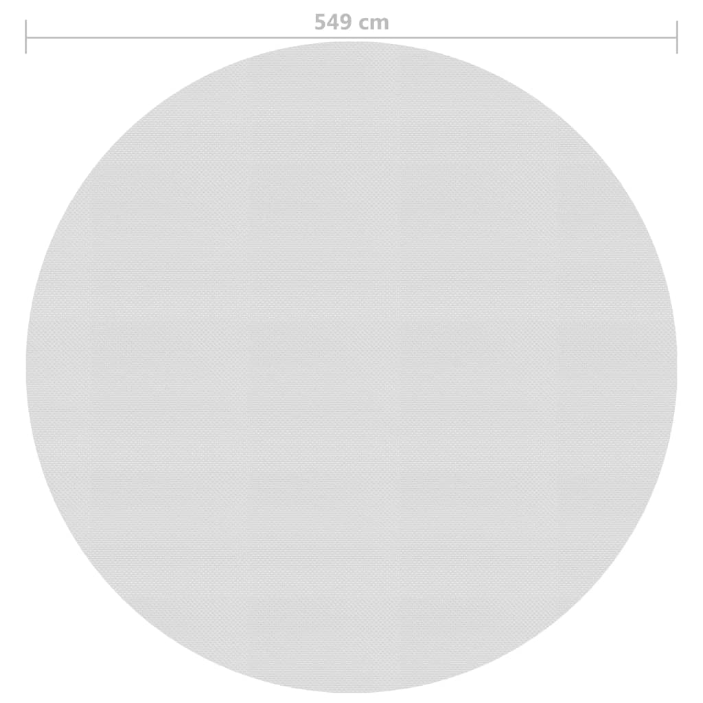 Zwembadfolie solar drijvend 594 cm PE grijs