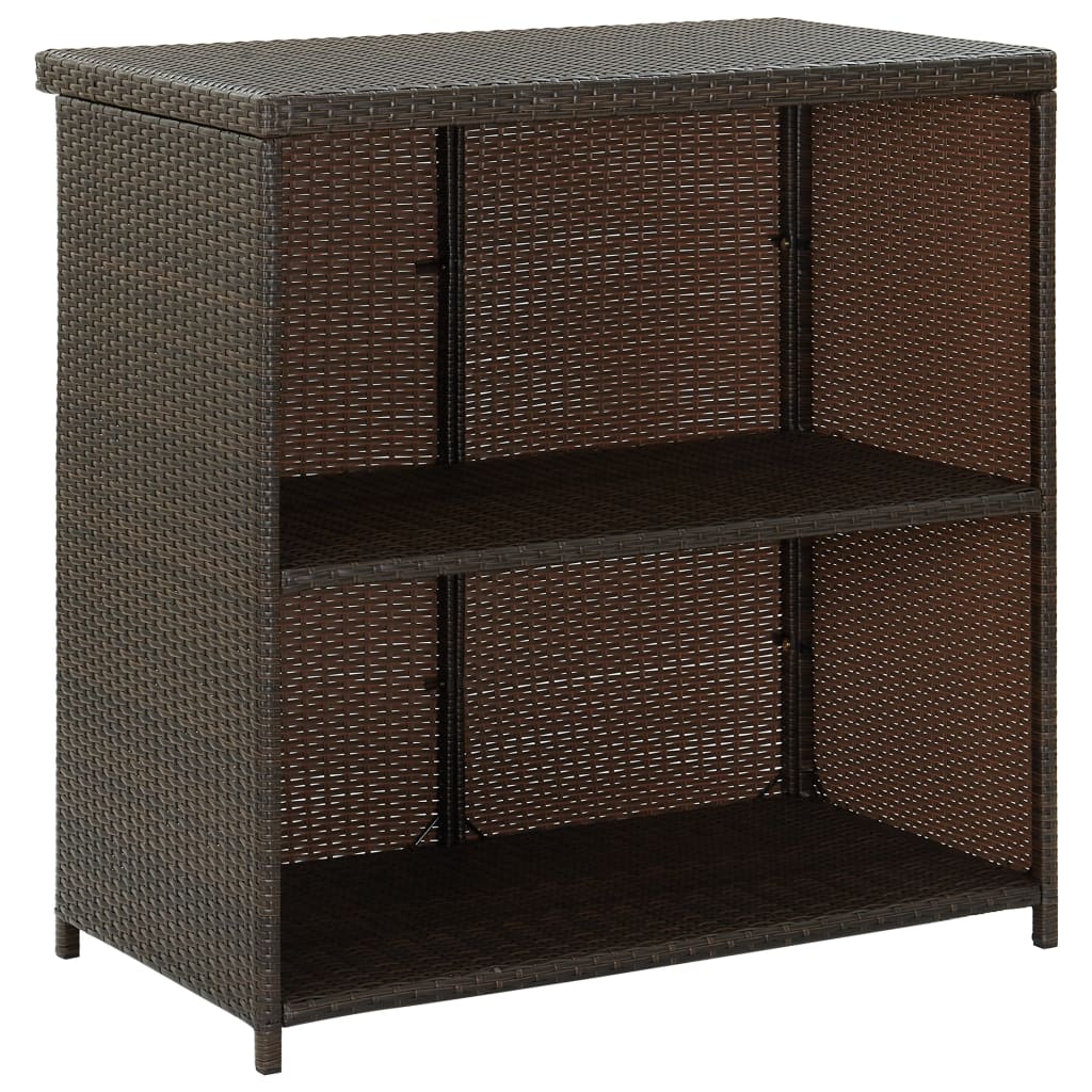 3-delige Barset poly rattan bruin