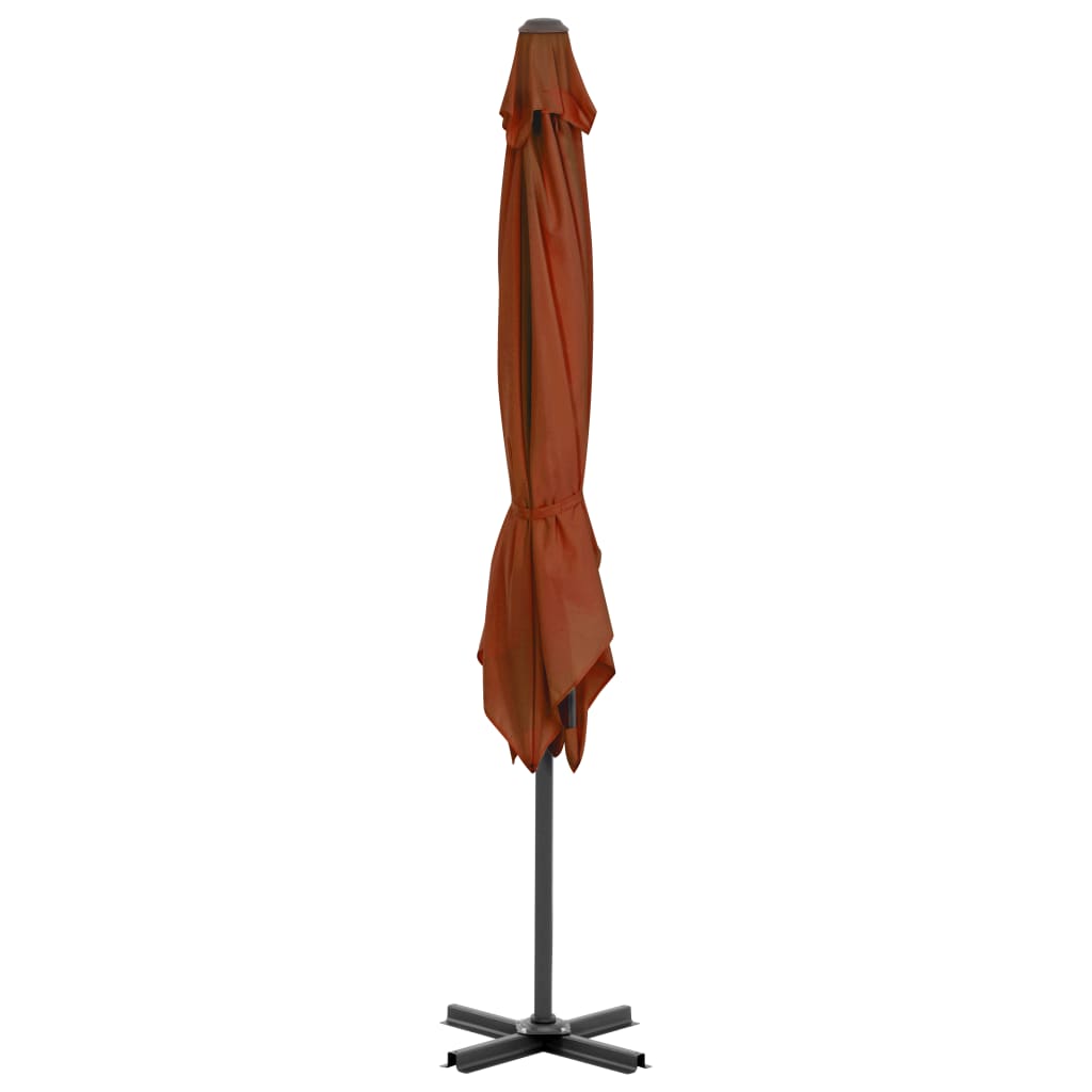 Zweefparasol met aluminium paal 250x250 cm terracottakleurig