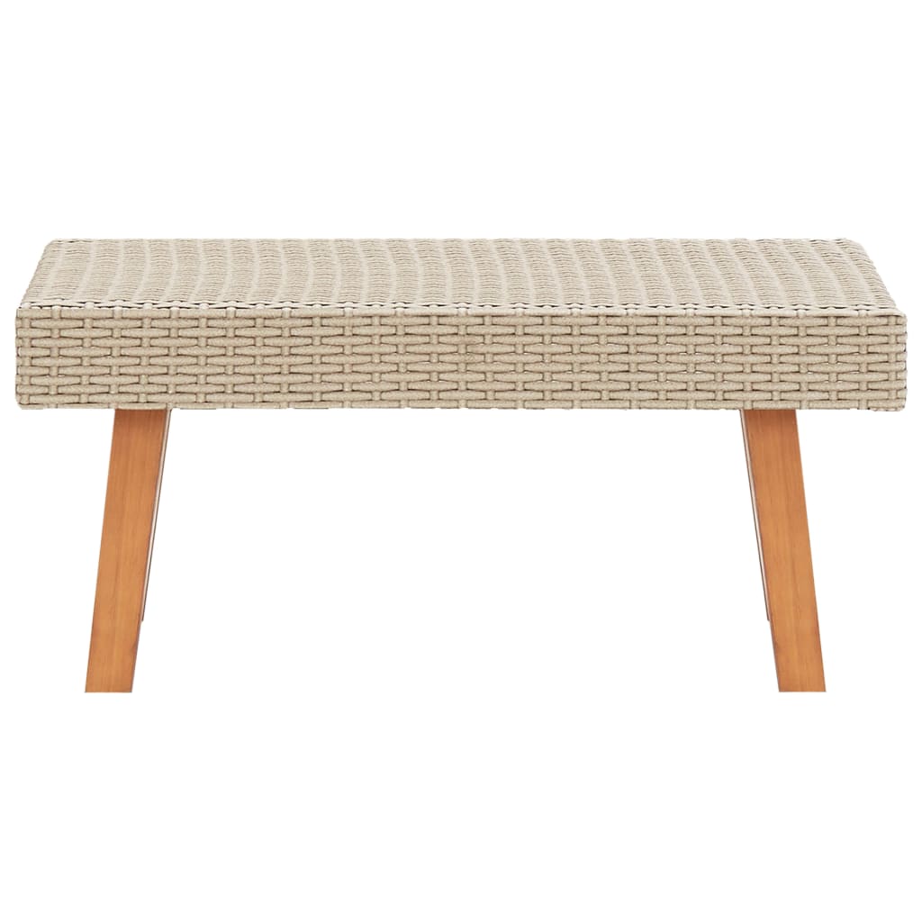 2-delige Loungeset met kussens poly rattan beige