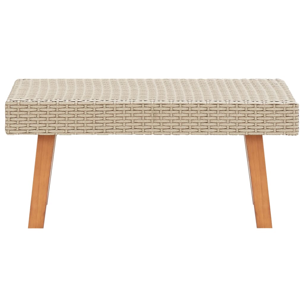 2-delige Loungeset met kussens poly rattan beige