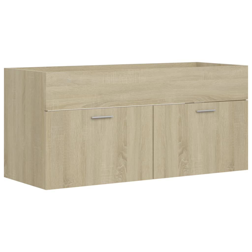 Wastafelkast 100x38,5x46 cm bewerkt hout sonoma eikenkleurig