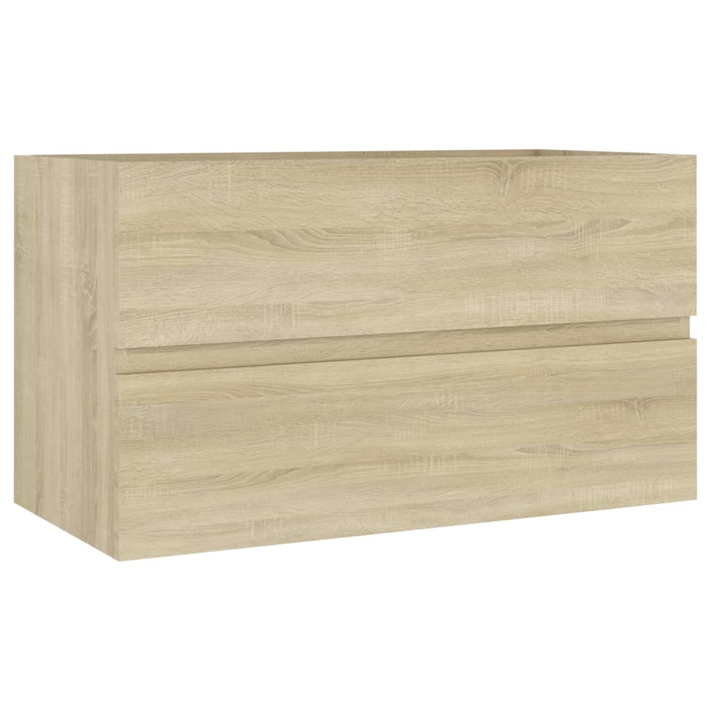 Wastafelkast 80x38,5x45 cm bewerkt hout sonoma eikenkleurig