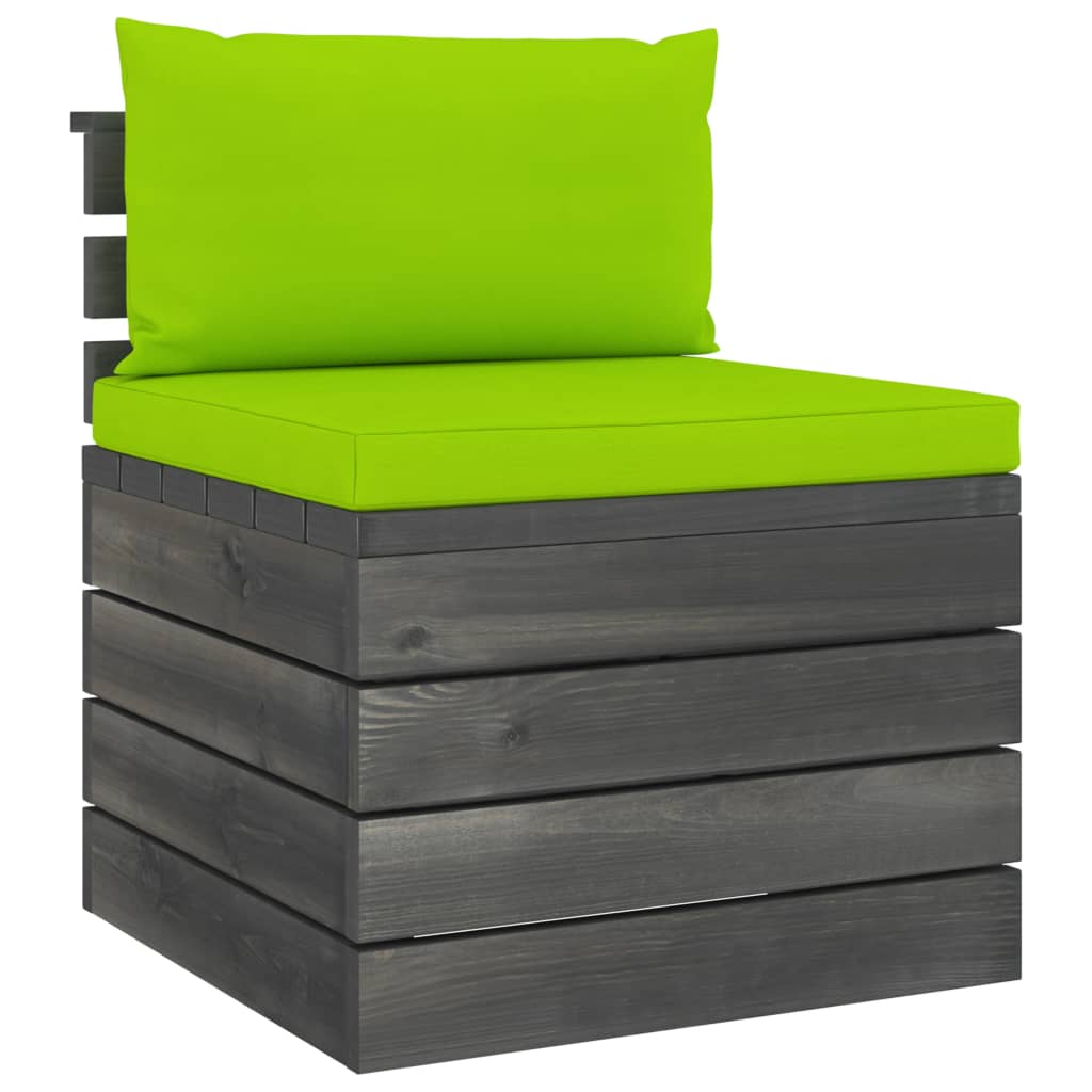 2-delige Loungeset met kussens pallet massief grenenhout