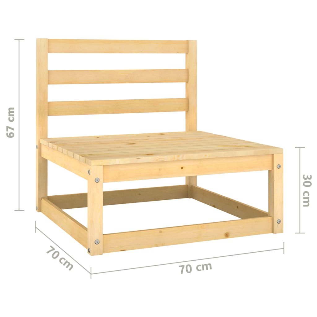 2-delige Loungeset massief grenenhout