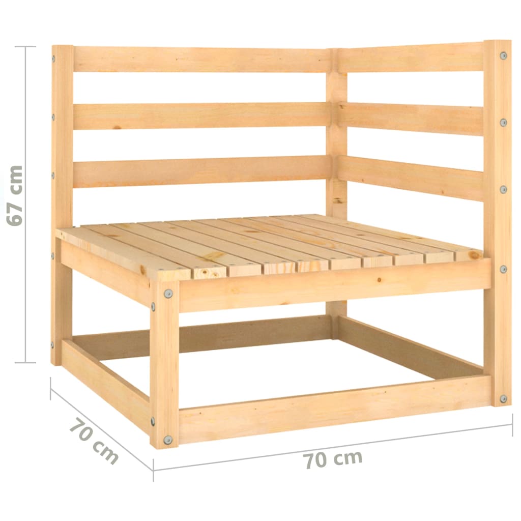 2-delige Loungeset massief grenenhout