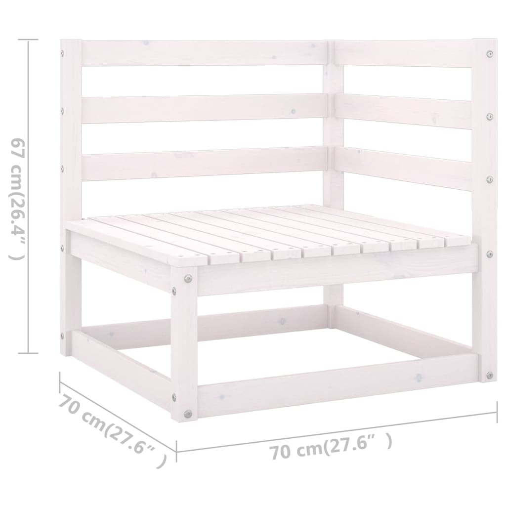 3-delige Loungeset met kussens massief grenenhout