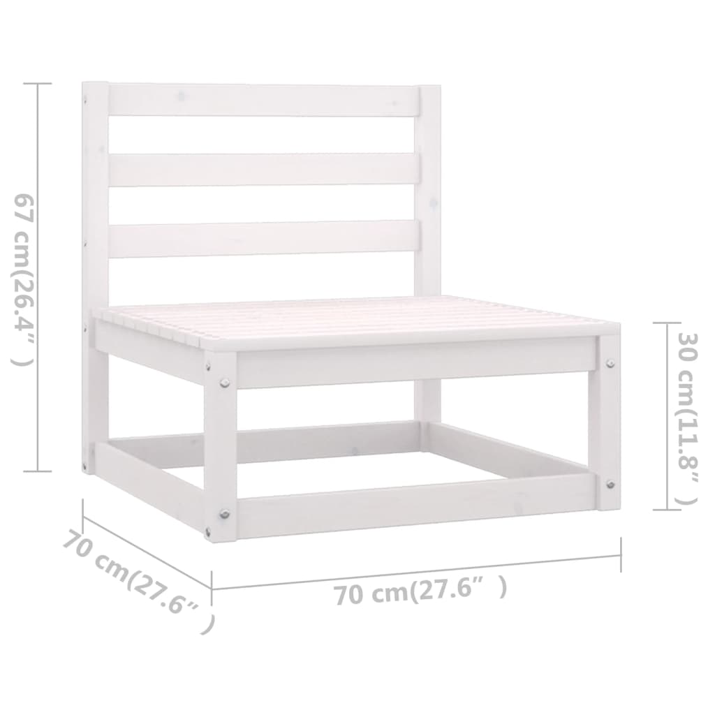 3-delige Loungeset met kussens massief grenenhout