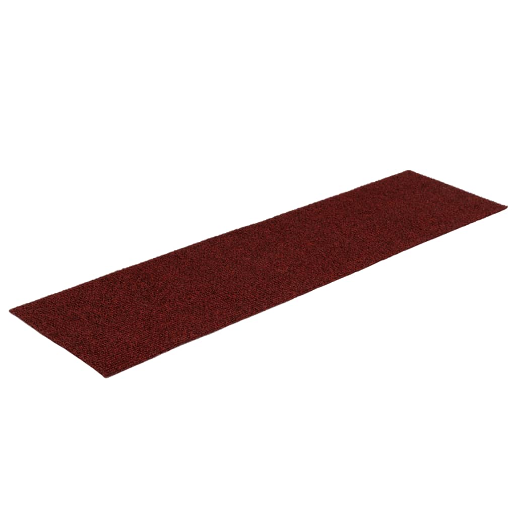 15 st Trapmatten zelfklevend rechthoekig 76x20 cm rood