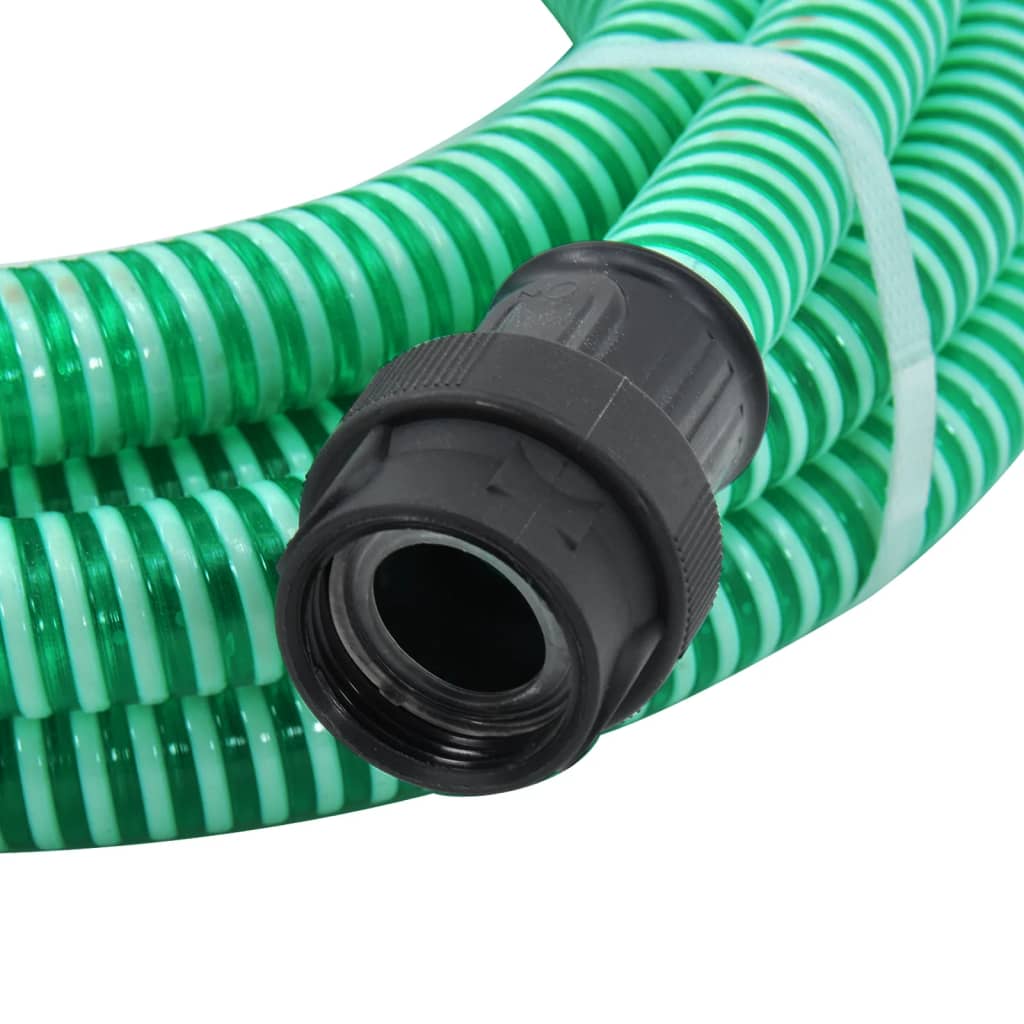 Zuigslang met PVC koppelingen 1,1'' 7 m PVC groen