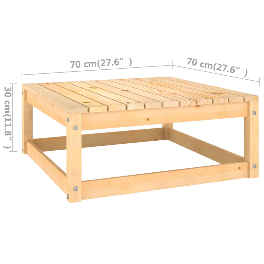 3-delige Loungeset met kussens massief grenenhout