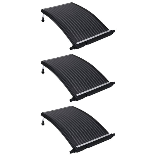 Zwembadverwarmingspaneel solar 3 st gebogen 110x65 cm