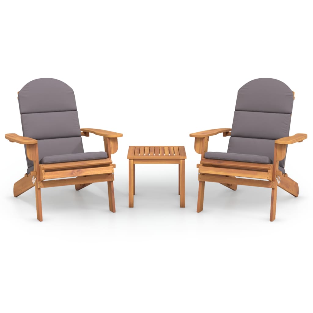 3-delige Loungeset Adirondack massief acaciahout