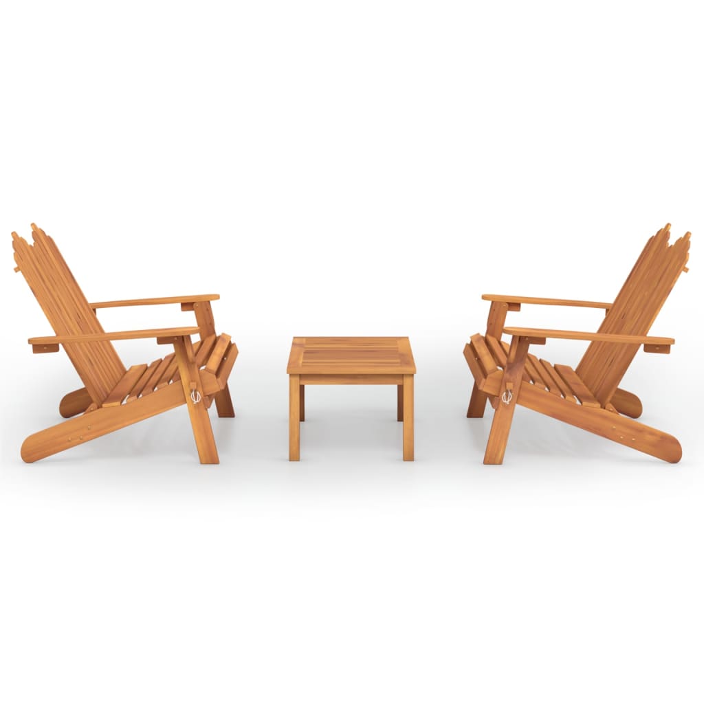 3-delige Loungeset Adirondack massief acaciahout