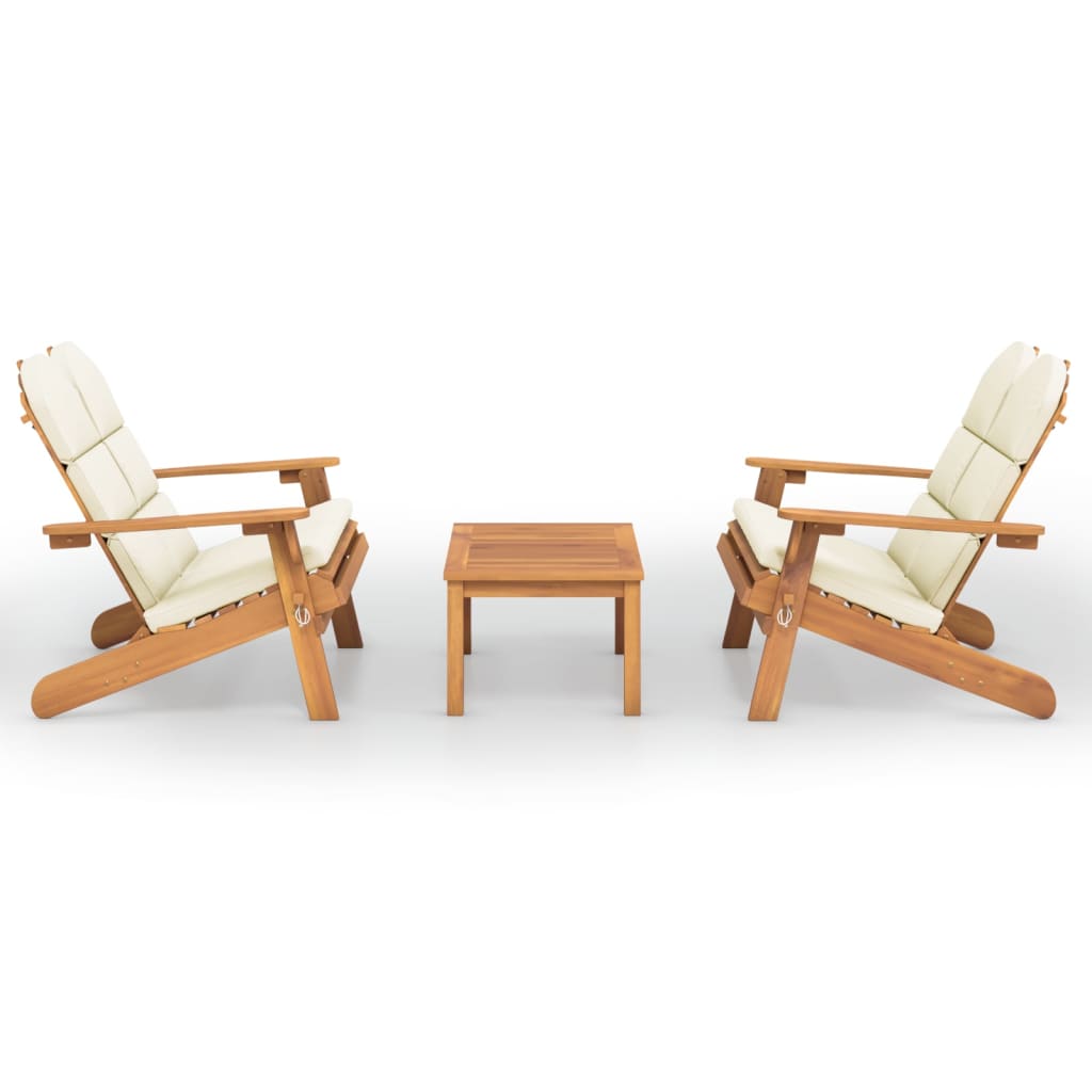 3-delige Loungeset Adirondack massief acaciahout