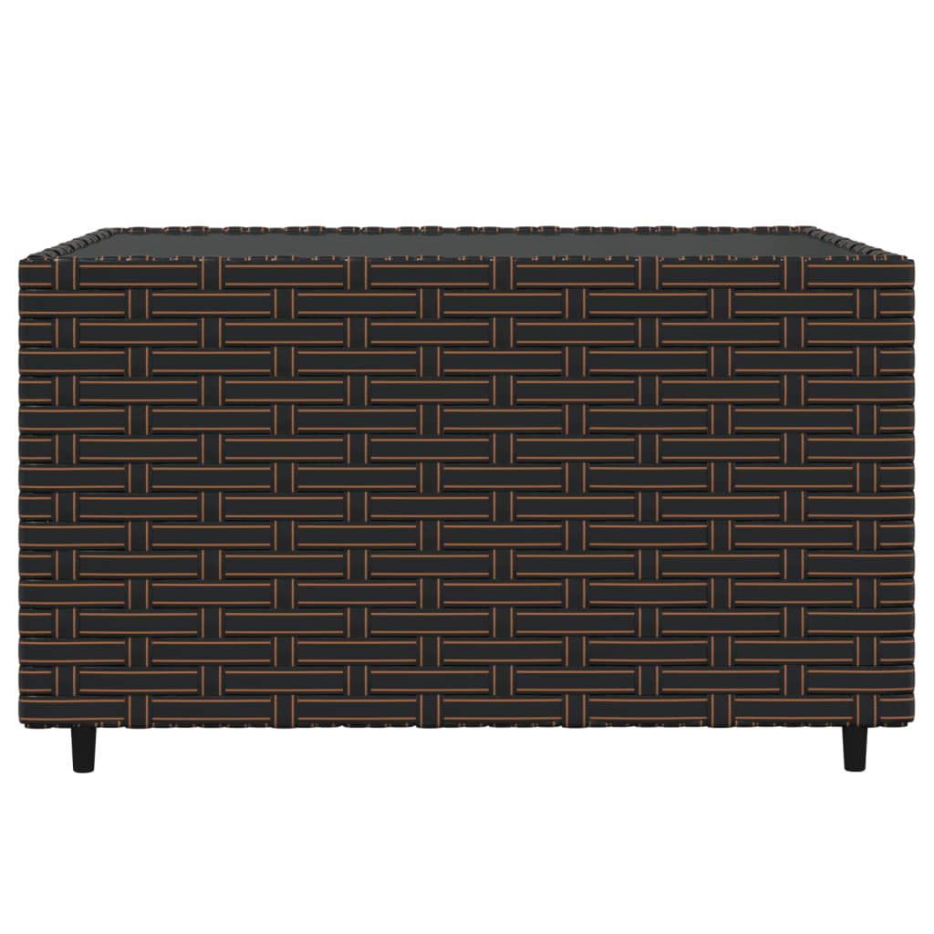 3-delige Loungeset met kussens poly rattan bruin