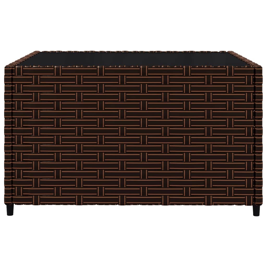 3-delige Loungeset met kussens poly rattan bruin