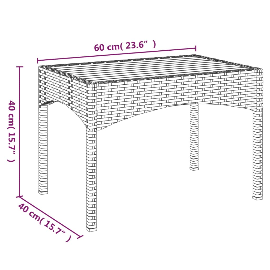 3-delige Loungeset met kussens poly rattan zwart