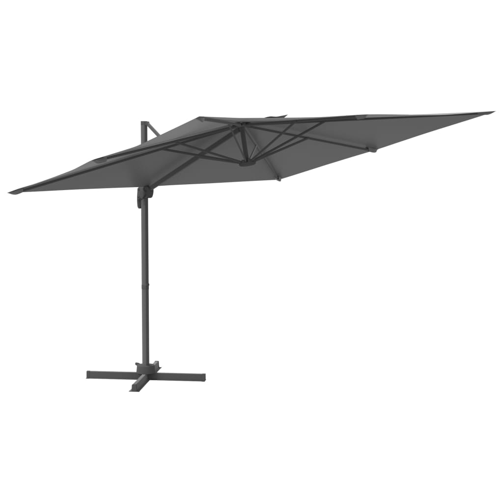 Zweefparasol met aluminium paal 300x300 cm antracietkleurig