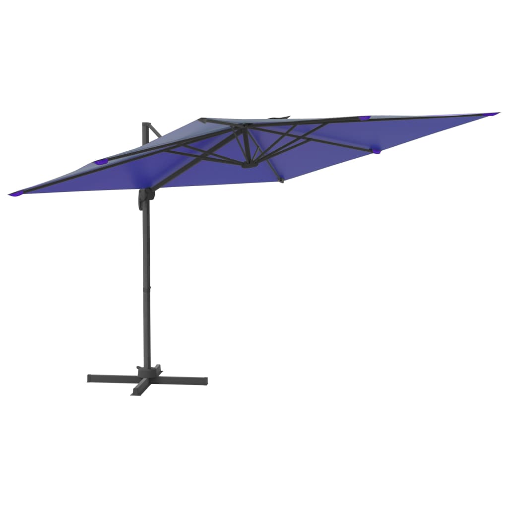 Zweefparasol met aluminium paal 400x300 cm azuurblauw