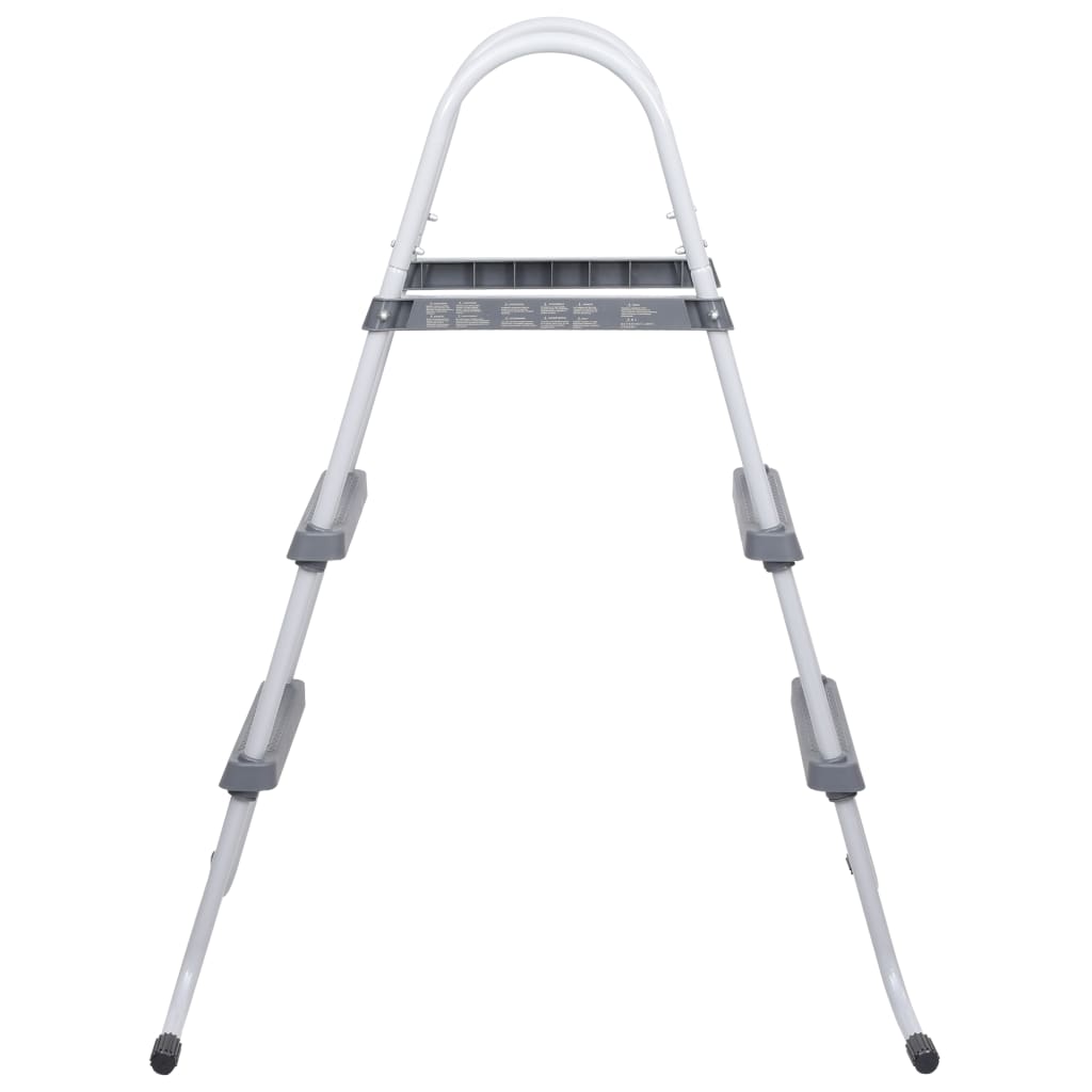 Zwembadladder 84 cm staal grijs