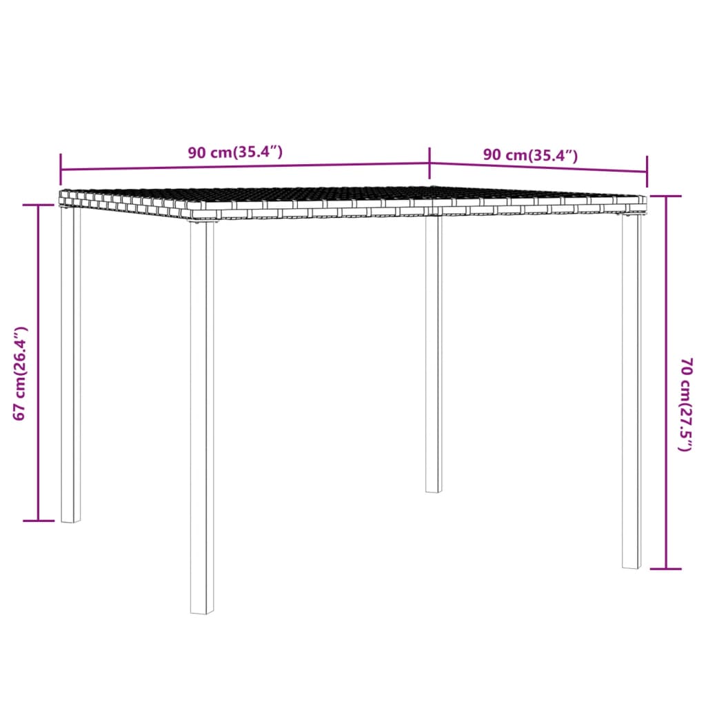 2-delige Tuinset met kussens poly rattan grijs