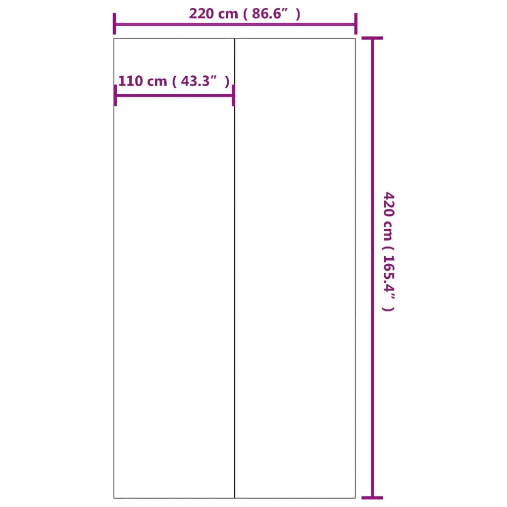 Zwembadgrondzeil 420x220 cm polyester geotextiel lichtgrijs