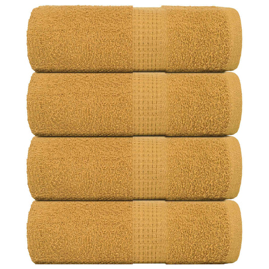 Zeepdoekjes 4 st 30x30 cm 360 g/m² 100% katoen goudkleurig