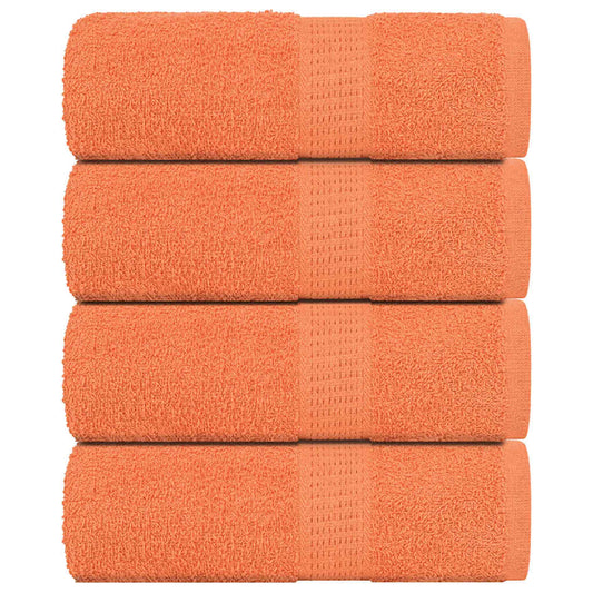 Zeepdoekjes 4 st 30x30 cm 360 g/m² 100% katoen oranje