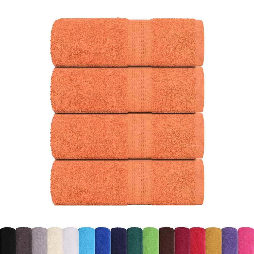 Zeepdoekjes 4 st 30x30 cm 360 g/m² 100% katoen oranje