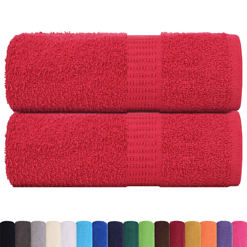 Zeepdoekjes 2 st 30x30 cm 360 g/m² 100% katoen rood