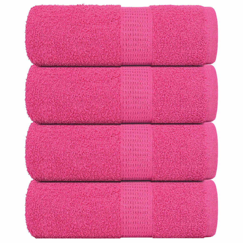 Zeepdoekjes 4 st 30x30 cm 360 g/m² 100% katoen roze