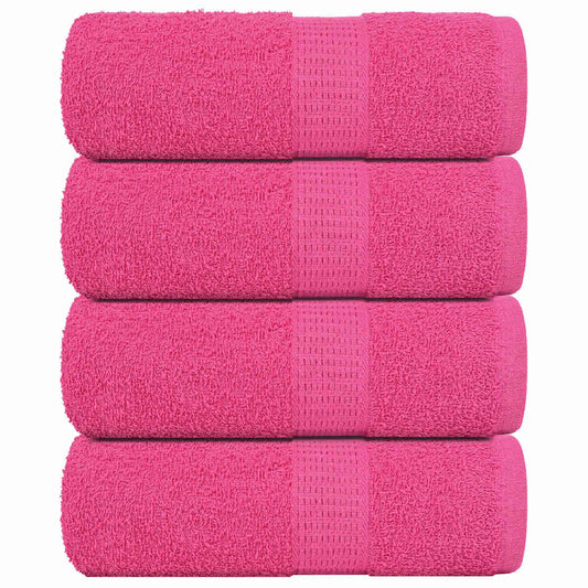 Zeepdoekjes 4 st 30x30 cm 360 g/m² 100% katoen roze