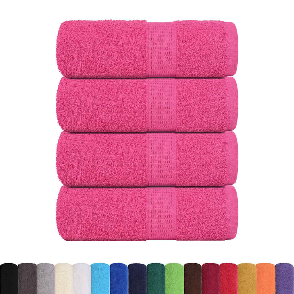 Zeepdoekjes 4 st 30x30 cm 360 g/m² 100% katoen roze