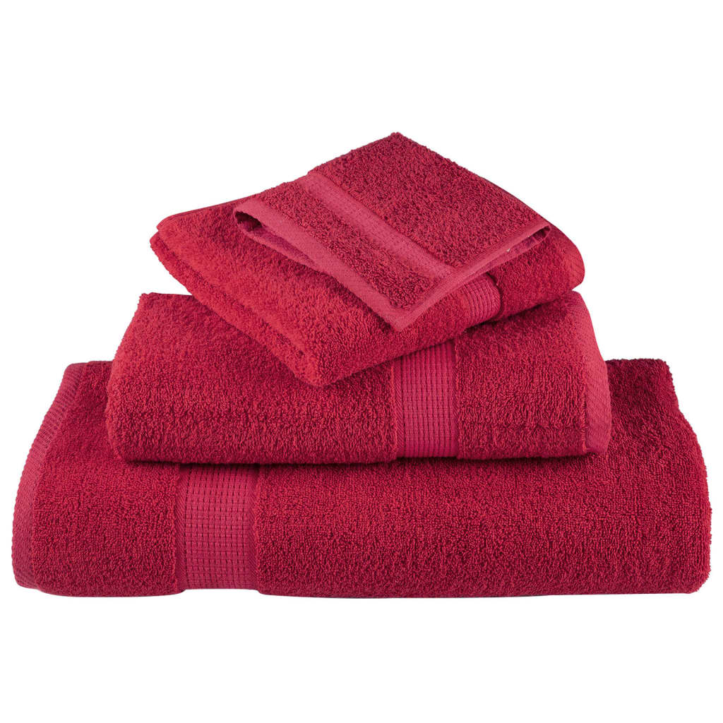 12-delige Handdoekenset SOLUND 600 g/m² rood