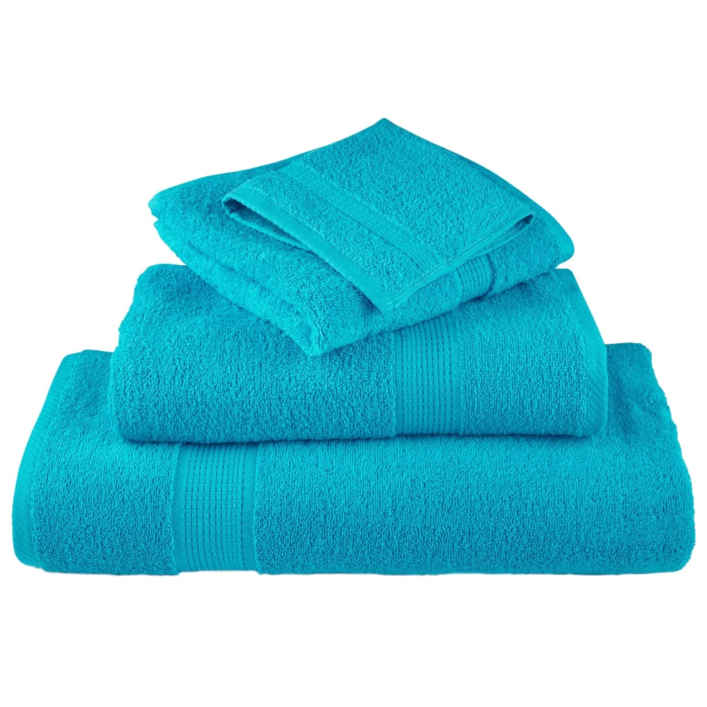 12-delige Handdoekenset SOLUND 600 g/m² turquoise