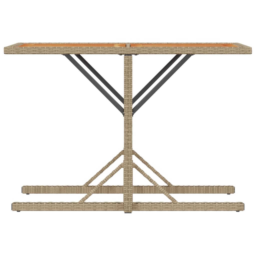 3-delige Bistroset met kussens poly rattan beige