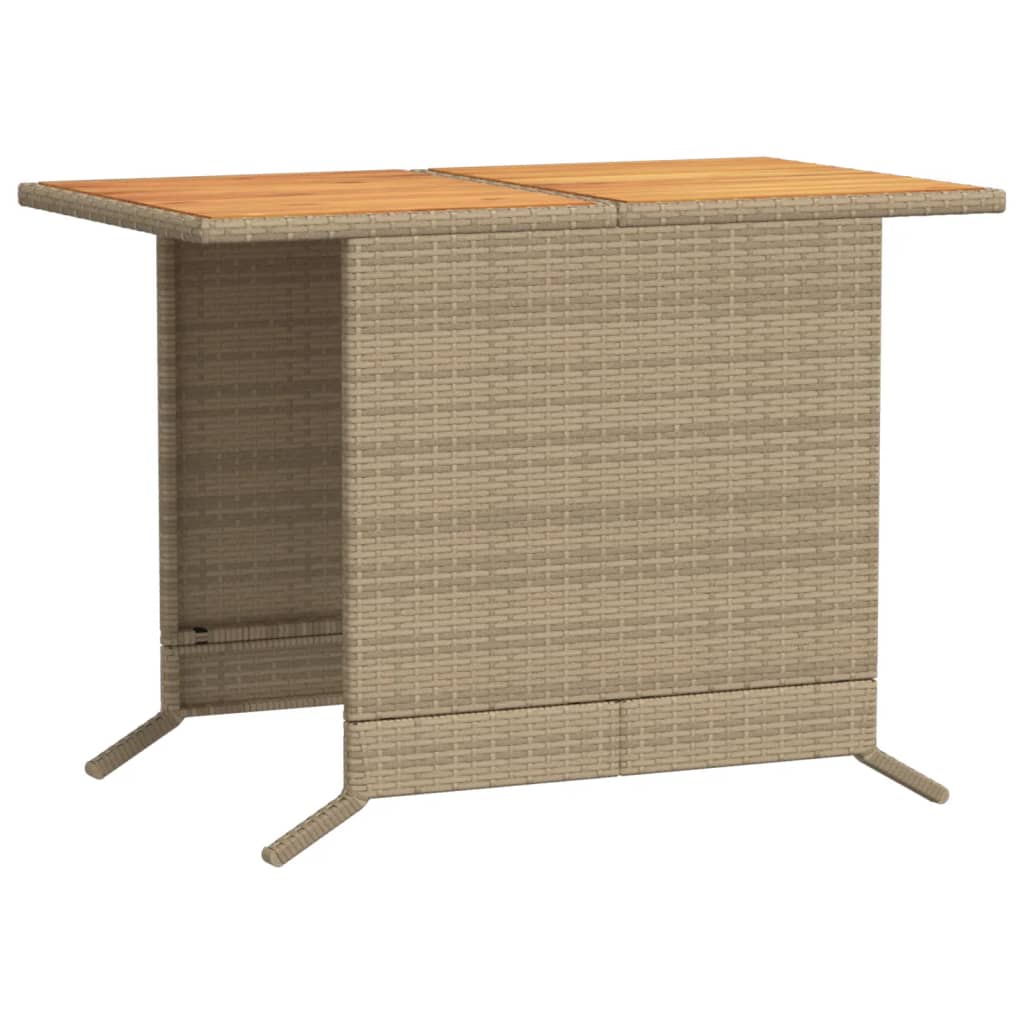 3-delige Bistroset met kussens poly rattan beige