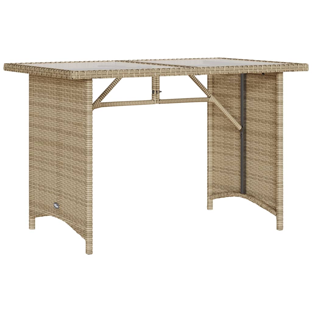 2-delige Tuinset met kussens poly rattan beige