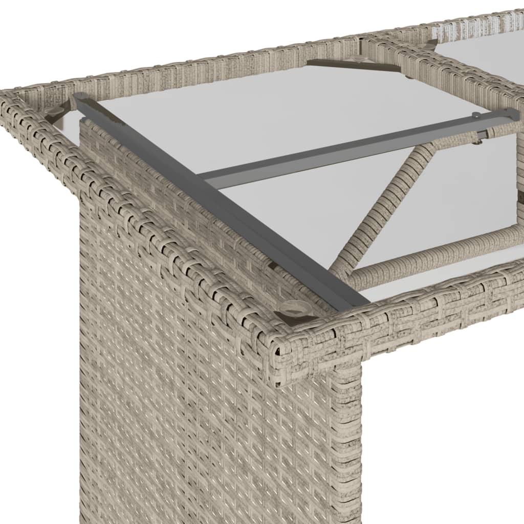 2-delige Tuinset met kussens poly rattan lichtgrijs