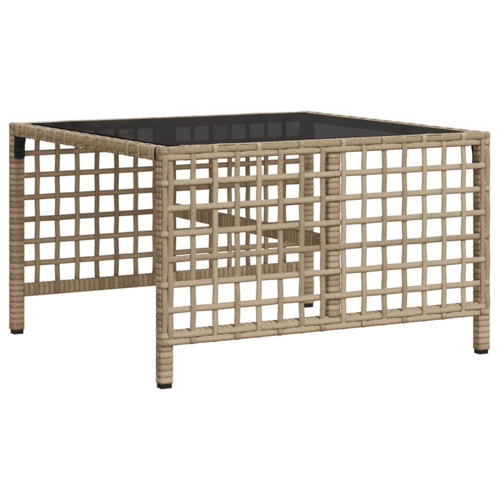 3-delige Loungeset met kussens poly rattan gemengd beige