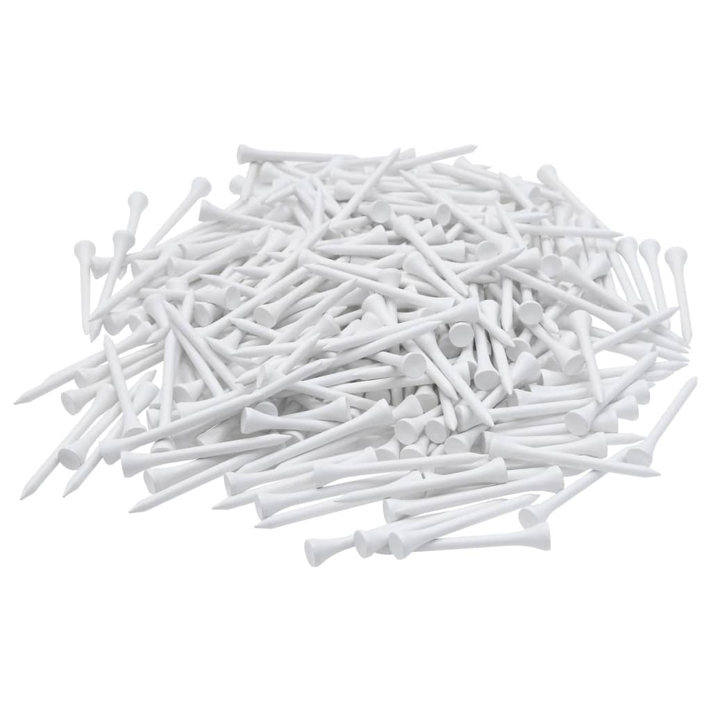 1000 st Golftees 54 mm bamboe wit