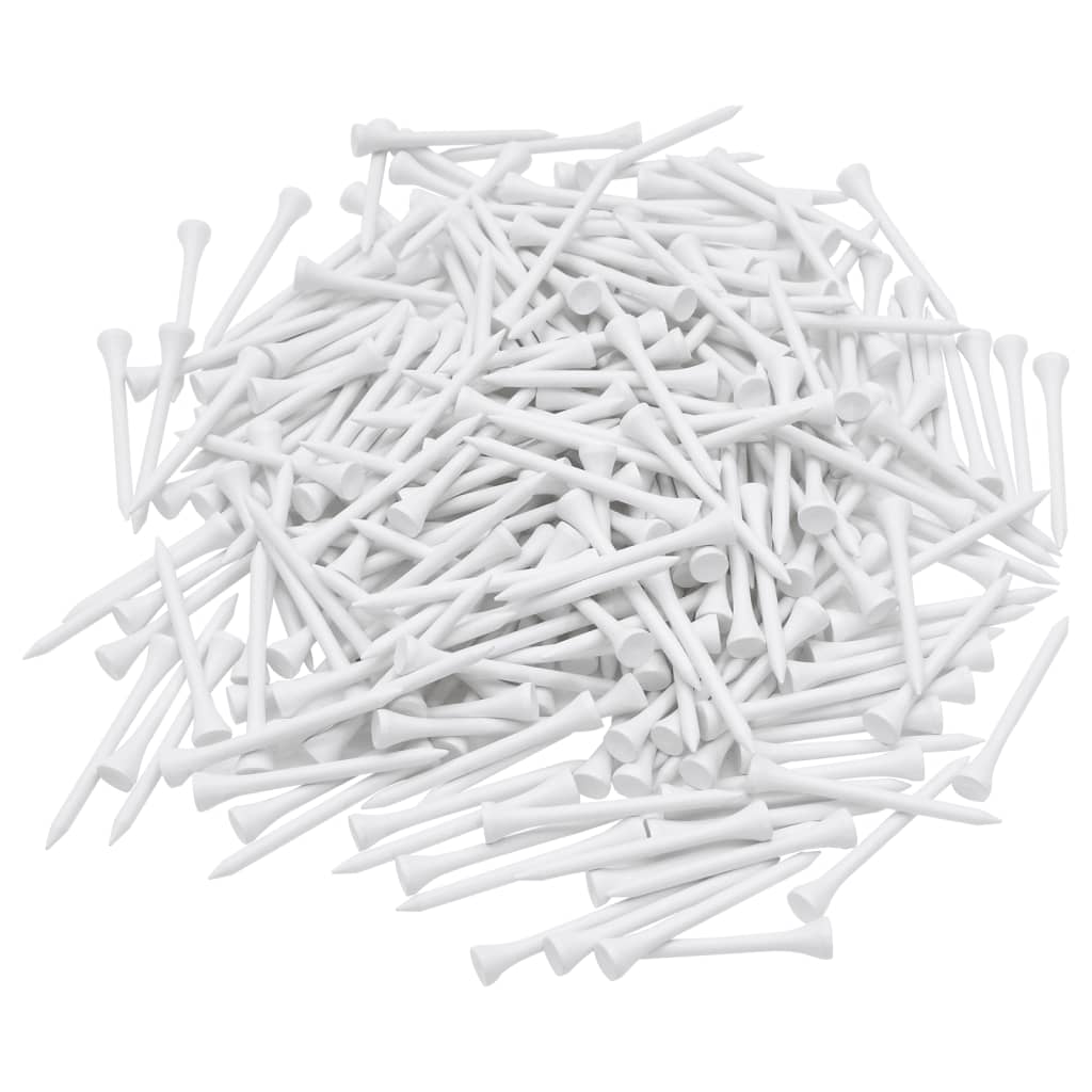 1000 st Golftees 70 mm bamboe wit