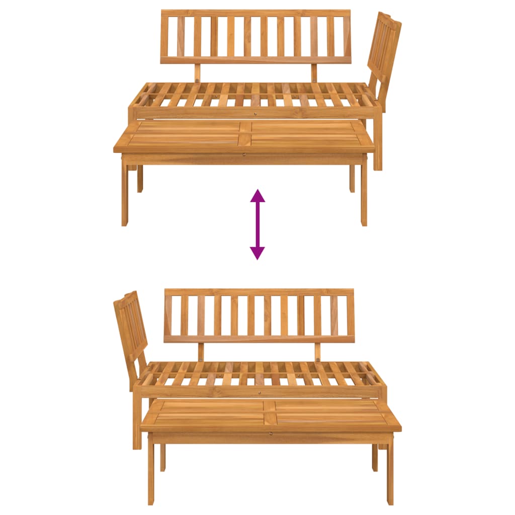 2-delige Loungeset pallet massief acaciahout