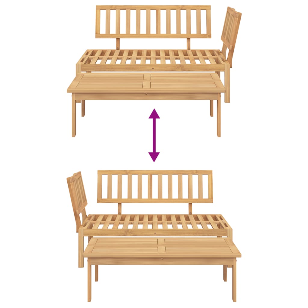 2-delige Loungeset pallet massief acaciahout