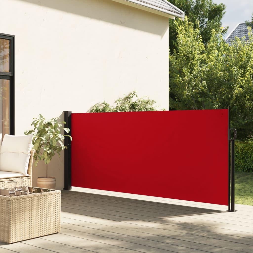 Windscherm uittrekbaar 140x300 cm rood